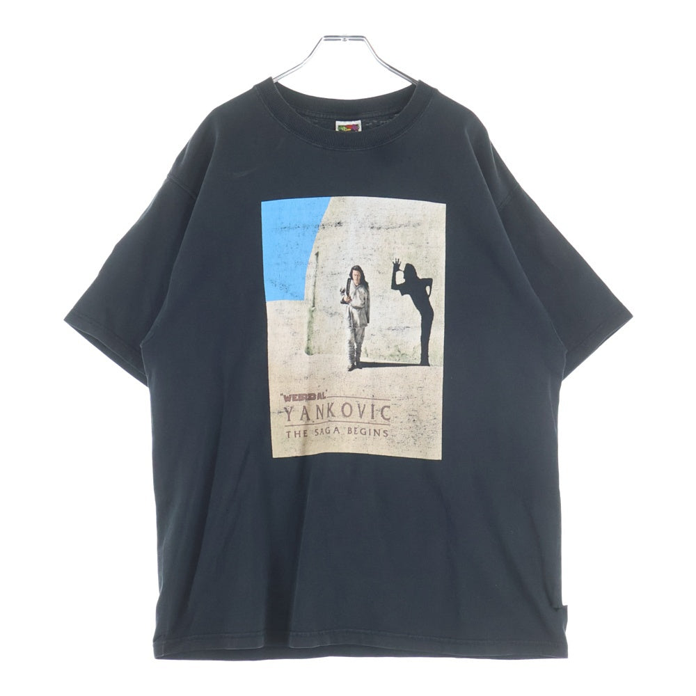 NO BRAND(ノーブランド) Weird Al Yankovic GALACTIC TOUR Tee アル ヤンコビック フロントプリント ツアーTシャツ 半袖 カットソー ブラック