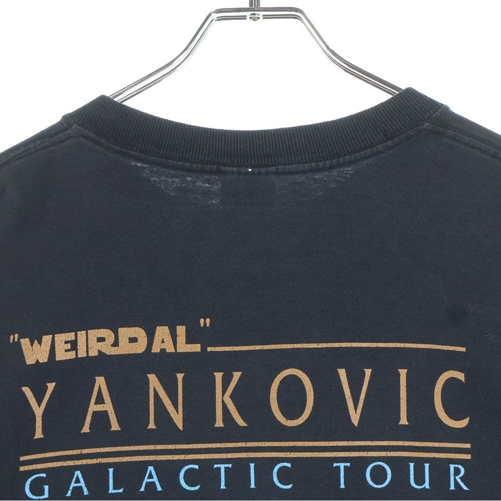 NO BRAND(ノーブランド) Weird Al Yankovic GALACTIC TOUR Tee アル ヤンコビック フロントプリント ツアーTシャツ 半袖 カットソー ブラック