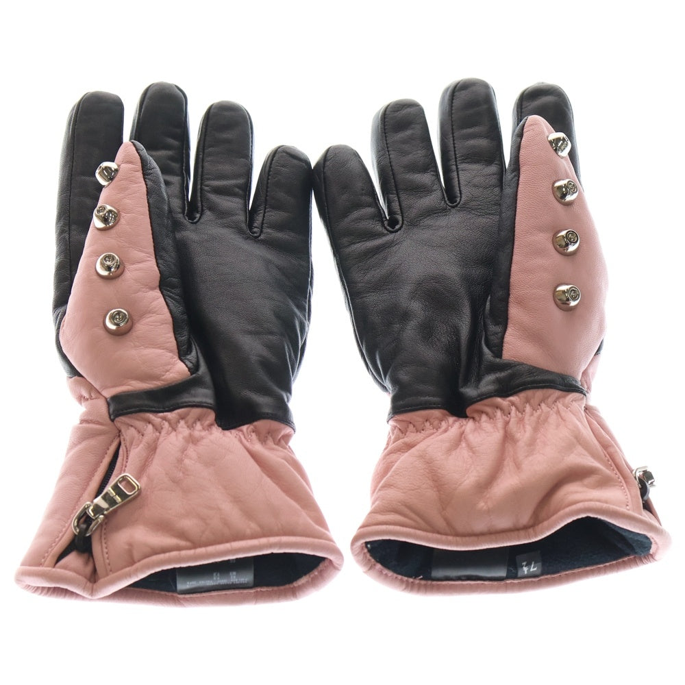 miumiu(ミュウミュウ) 21SS Study Nappa Leather Glove スタディナッパレザーグローブ 手袋 ピンク レディース