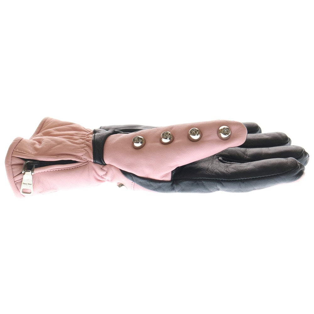 miumiu(ミュウミュウ) 21SS Study Nappa Leather Glove スタディナッパレザーグローブ 手袋 ピンク レディース