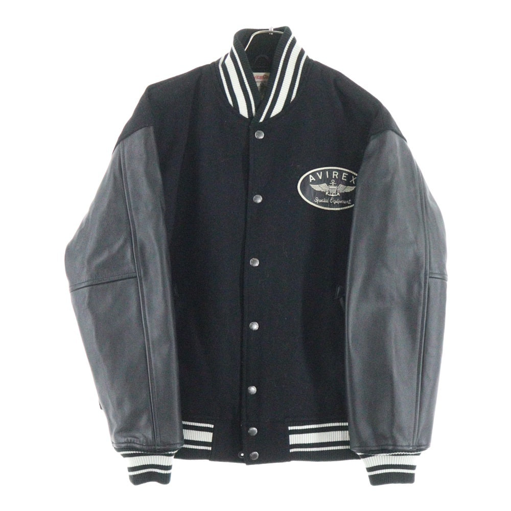 AVIREX(アヴィレックス) Signature Varsity Jacke 783-3952601 シグネチャー バーシティ ジャケット スタジャン ライトジャケット ブラック