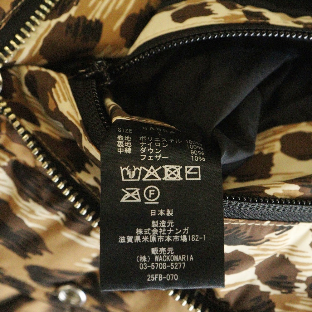 WACKO MARIA(ワコマリア) 25AW×NANGA LEOPARD DOWN JACKET ナンガ レオパード ダウンジャケット ベージュ 25FW-WMO-NA02