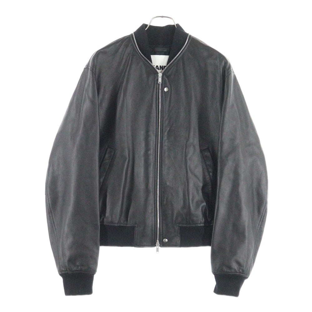 JIL SANDER(ジルサンダー) 24AW W BLOUSON 07 LH ワードローブ レザー ボンバージャケット ブラック J23BN0012