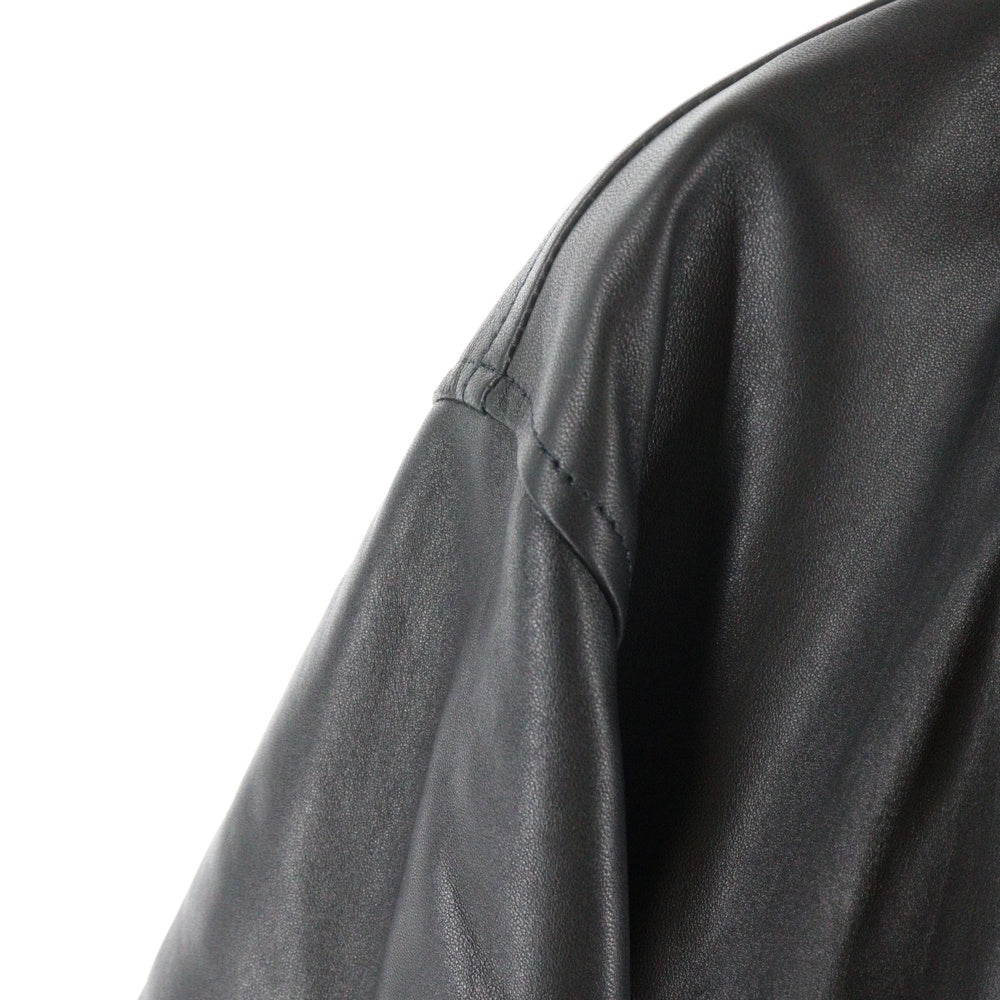 JIL SANDER(ジルサンダー) 24AW W BLOUSON 07 LH ワードローブ レザー ボンバージャケット ブラック J23BN0012