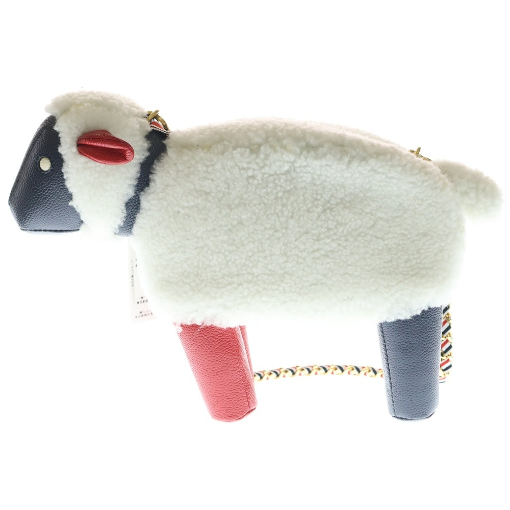 THOM BROWNE(トムブラウン) Sheep Shearling Shoulder Bag シープシェアリング ショルダーバッグ ホワイト レディース