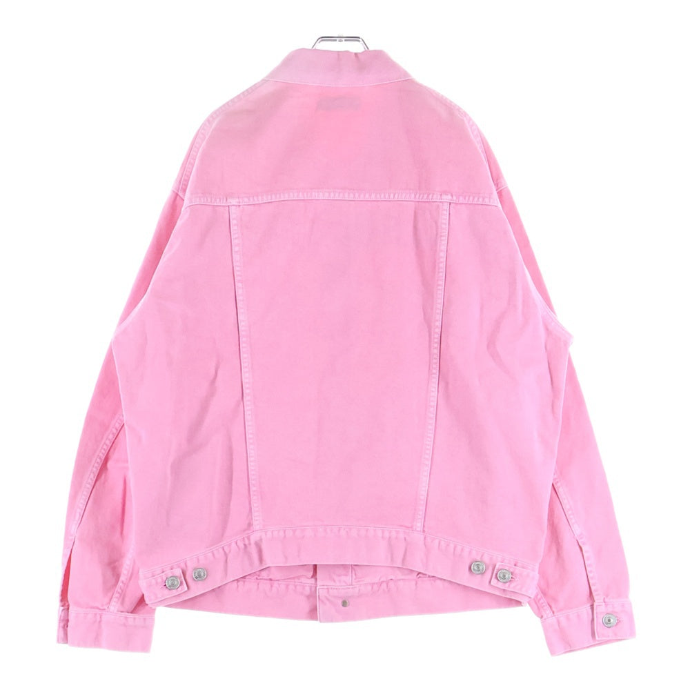 BALENCIAGA(バレンシアガ) 19AW フロント刺繍ロゴ デニムジャケット ピンク 594386 TEW37