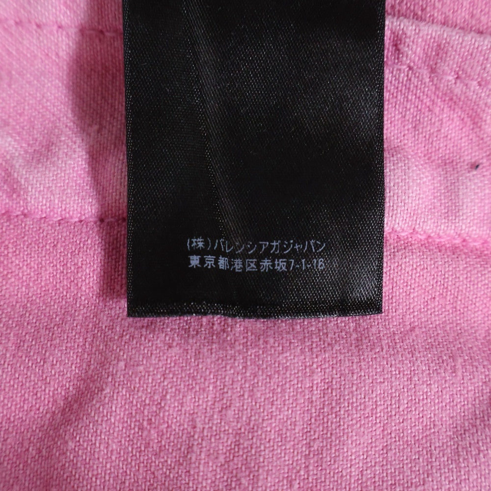 BALENCIAGA(バレンシアガ) 19AW フロント刺繍ロゴ デニムジャケット ピンク 594386 TEW37