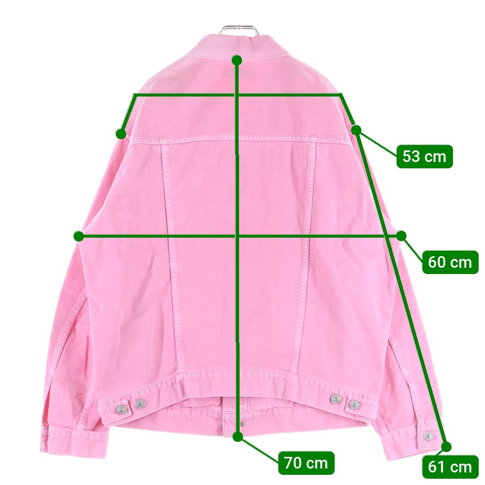 BALENCIAGA(バレンシアガ) 19AW フロント刺繍ロゴ デニムジャケット ピンク 594386 TEW37