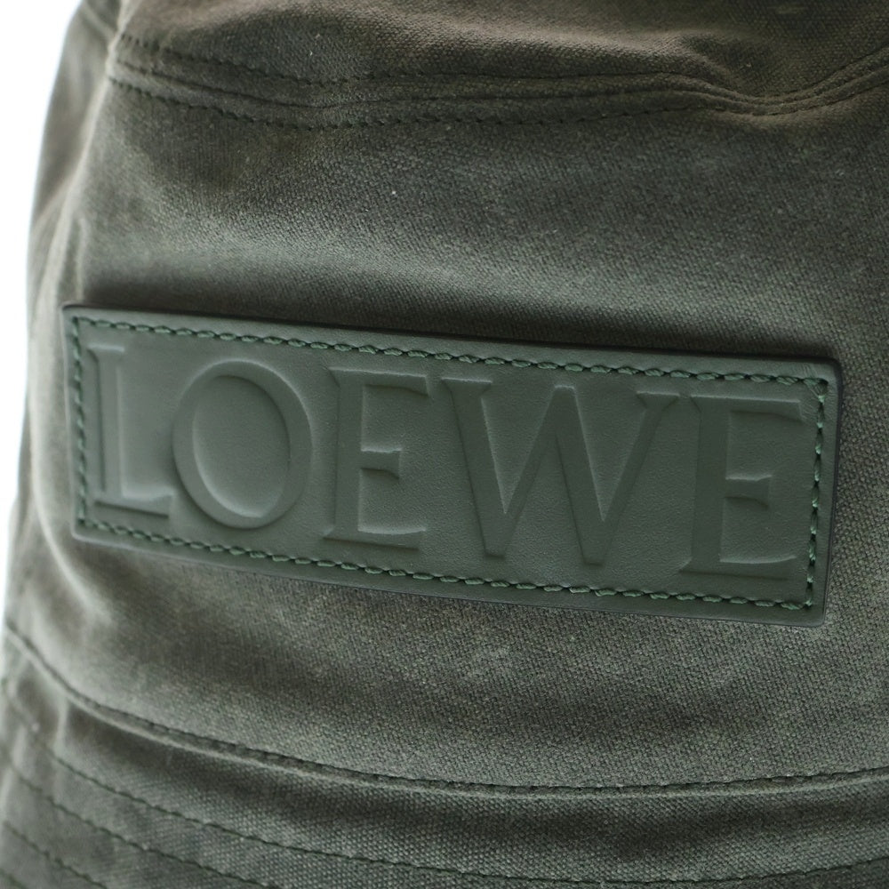 LOEWE(ロエベ) ワックスキャンバス ロゴ バケットハット カーキ