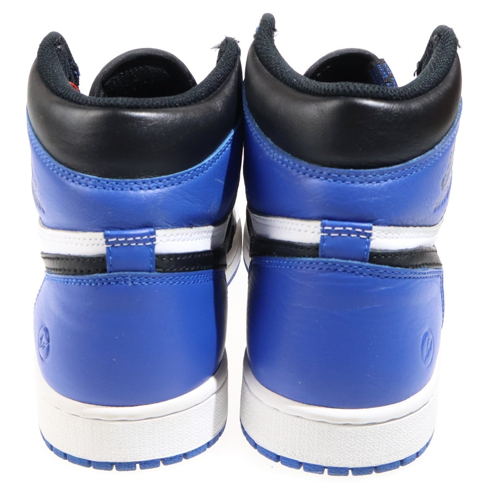 NIKE(ナイキ) ×Fragment design AIR JORDAN 1 RETRO HIGH OG フラグメントデザイン エアジョーダン 1 ハイカットスニーカー ブラック/ブルー US10/28cm 716371-040