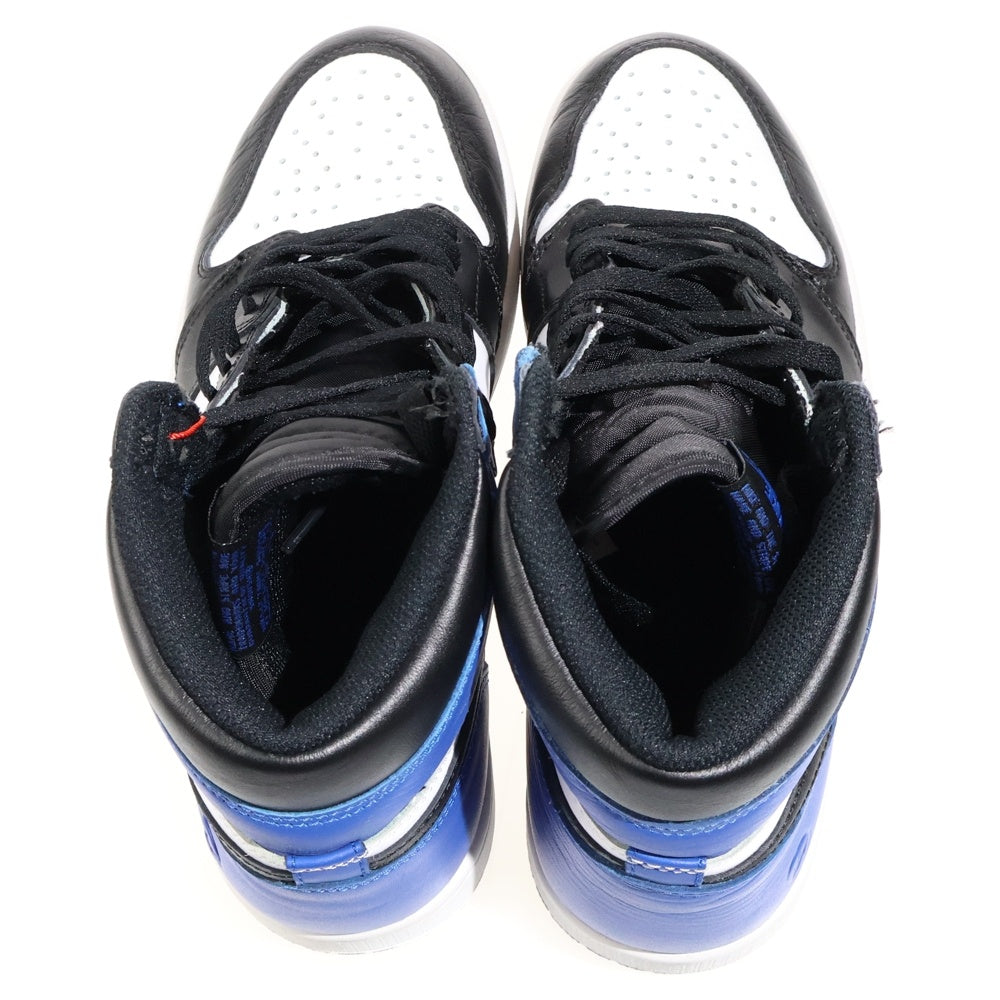 NIKE(ナイキ) ×Fragment design AIR JORDAN 1 RETRO HIGH OG フラグメントデザイン エアジョーダン 1 ハイカットスニーカー ブラック/ブルー US10/28cm 716371-040