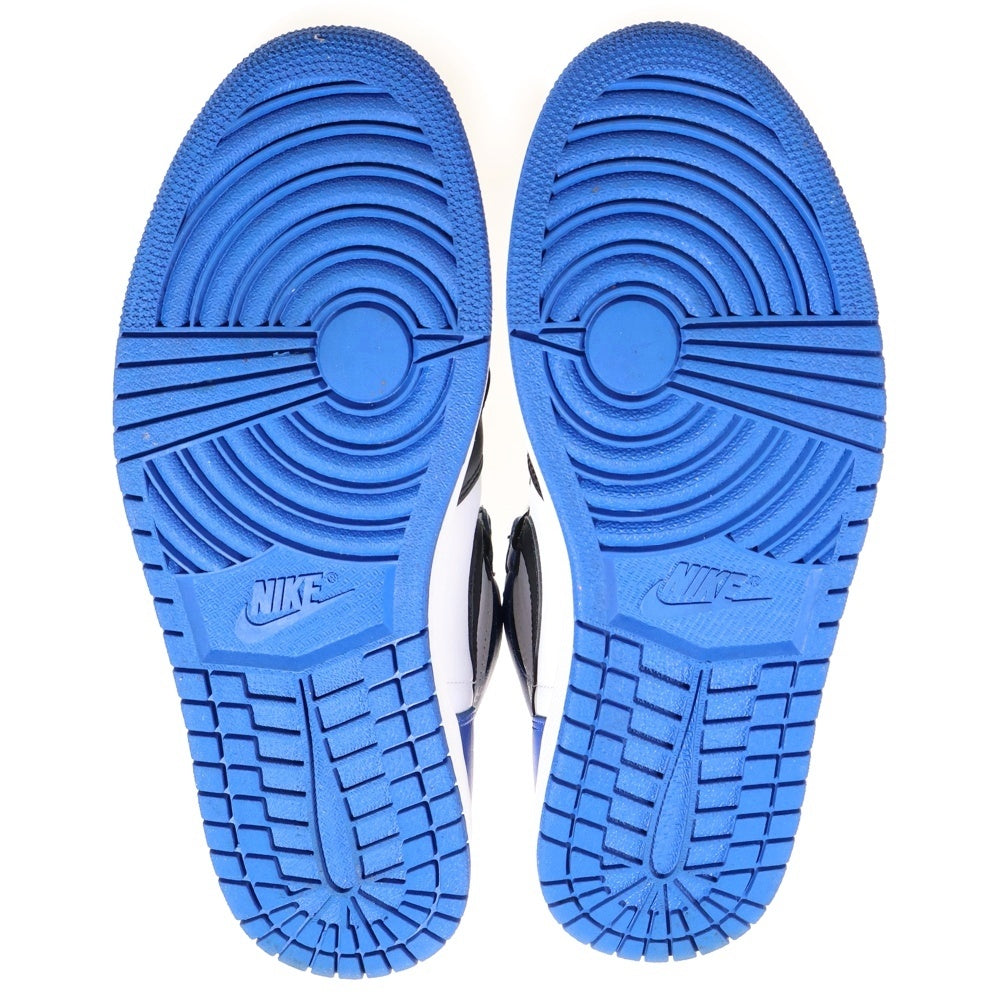 NIKE(ナイキ) ×Fragment design AIR JORDAN 1 RETRO HIGH OG フラグメントデザイン エアジョーダン 1 ハイカットスニーカー ブラック/ブルー US10/28cm 716371-040