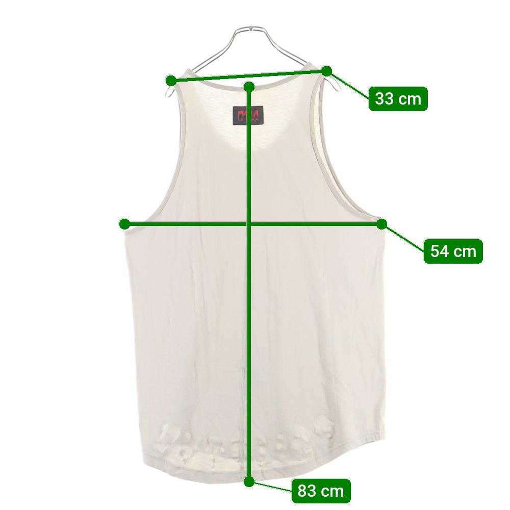 cvtvlist(カタリスト) Logo Tank Top バックロゴ タンクトップ ノースリーブシャツ ベージュ