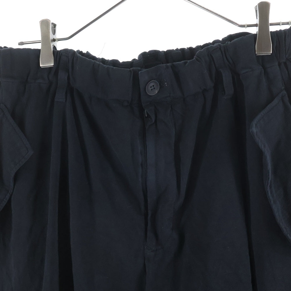 Yohji Yamamoto POUR HOMME(ヨウジヤマモト プールオム) 25SS Tufcot C/L Jersey Half Pants タフコットジャージー ハーフパンツ ブラック