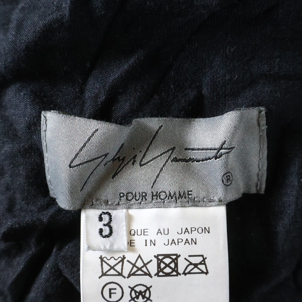 Yohji Yamamoto POUR HOMME(ヨウジヤマモト プールオム) 25SS Tufcot C/L Jersey Half Pants タフコットジャージー ハーフパンツ ブラック