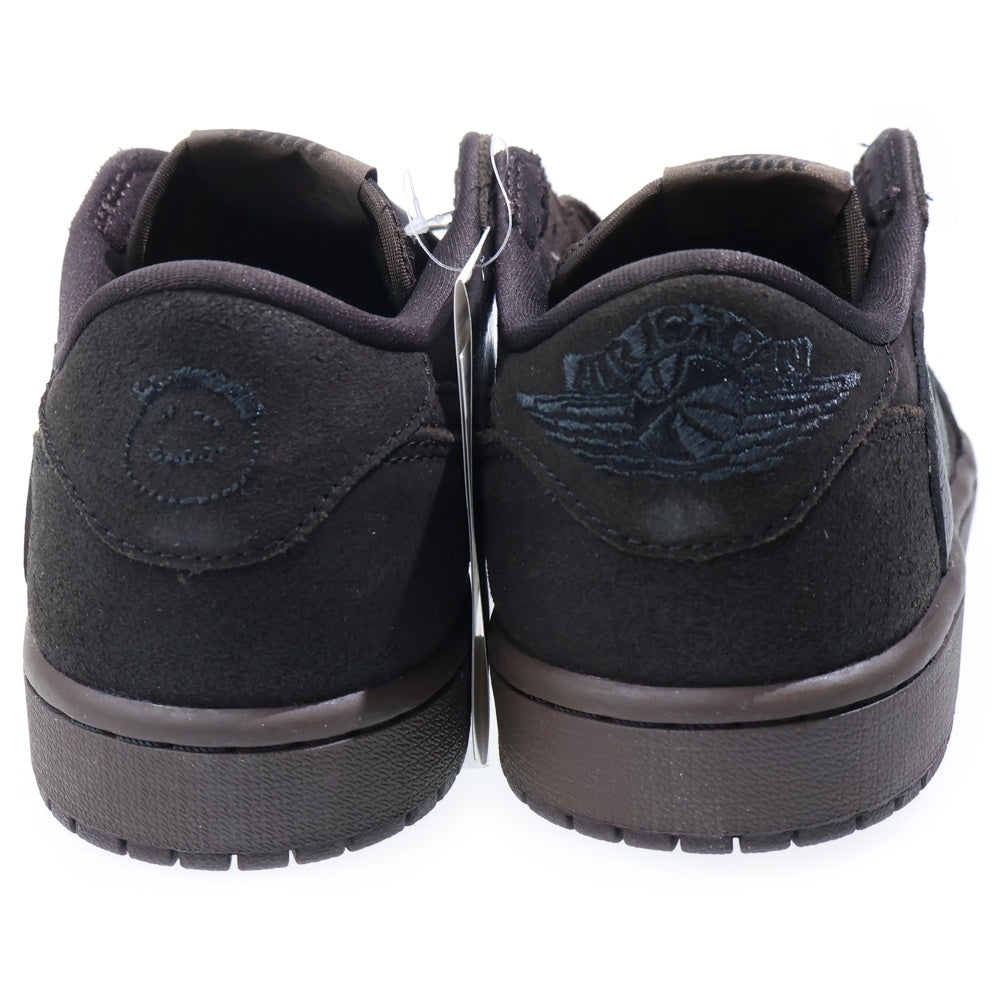 NIKE(ナイキ) ×Travis Scott Air Jordan 1 Low OG SP Velvet Brown and Dark Mocha DM7866-202 ×トラヴィススコット エアジョーダン1 ロー OG SP ローカットスニーカー