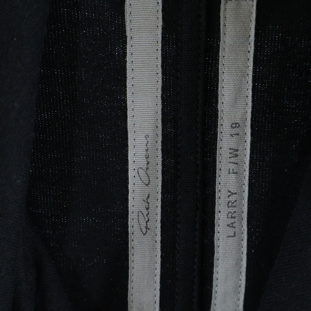 Rick Owens(リックオウエンス) 19AW HEAVY JERSEY HOODIE RU19F4285-BA プルオーバーフーディー パーカー ブラック