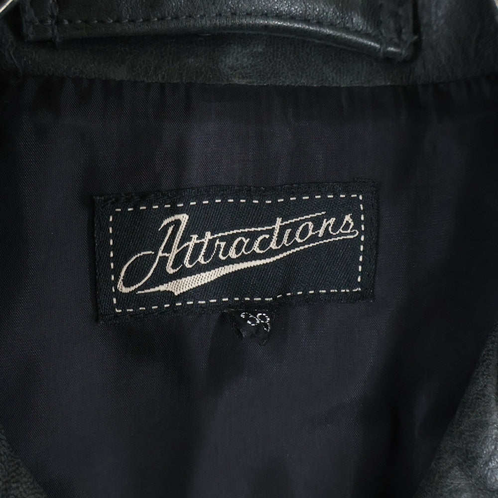 VINTAGE(ヴィンテージ) 【Attractions】Horsehide Leather Jacket 馬革 レザージャケット ブラック