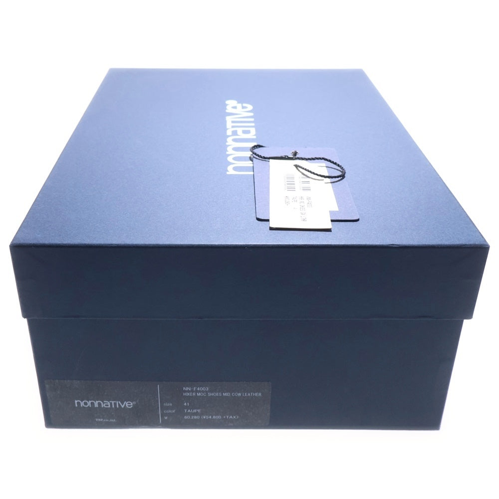 nonnative(ノンネイティブ) HIKER MOC SHOES MID COW LEATHER レザーモックシューズ ダークブラウン NN-F4003
