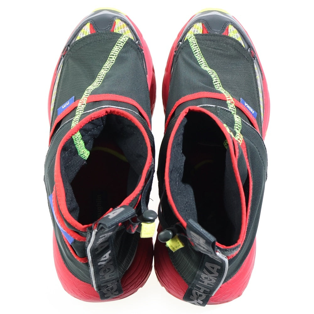 HOKA ONE ONE(ホカオネオネ) ×Nicole McLaughlin MAFATE SPEED THREE2 ニコル マクラフリン マファテ スピード スリー2 2WAYスニーカー ブラック/レッド US8.5/26.5cm 1153931