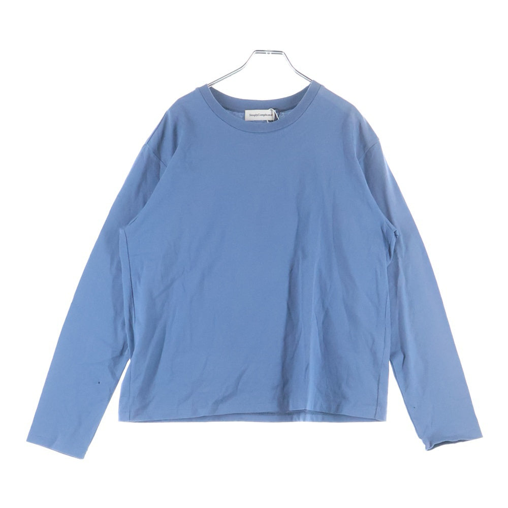 simply complicated(シンプリーコンプリケイティド) SMOOTH L/S TEE コットン ロングスリーブカットソー 長袖 ブルー 25SS1006