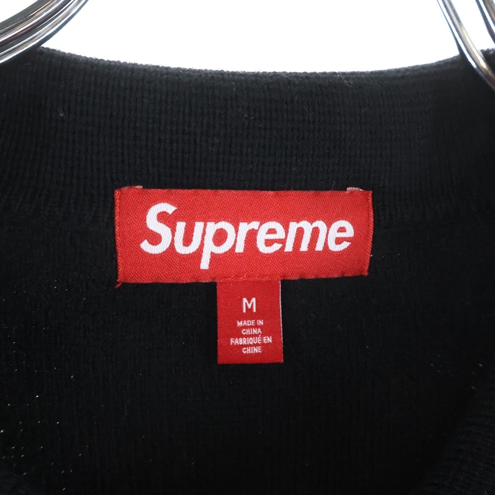 SUPREME(シュプリーム) 24AW Zip Up Polo Sweater ジップアップ ポロ スウェット セーター ブラック