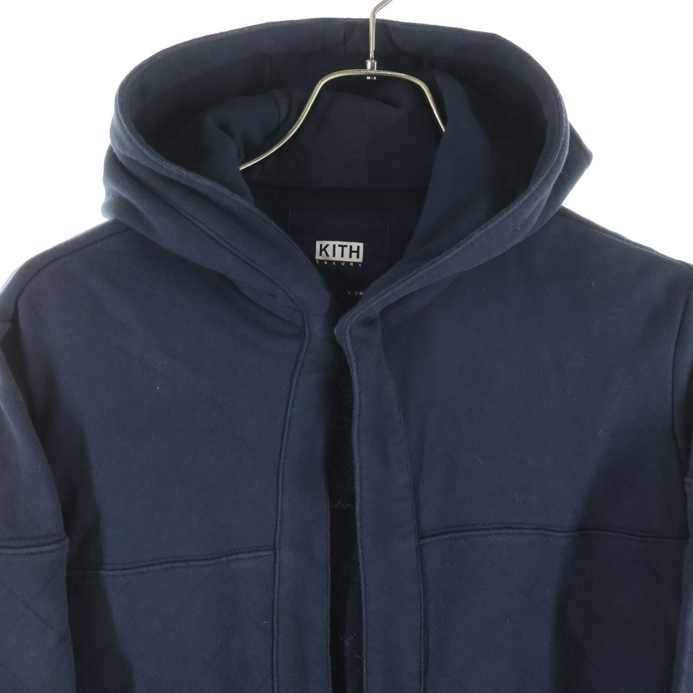 KITH(キス) コットン スナップボタン パーカー ネイビー