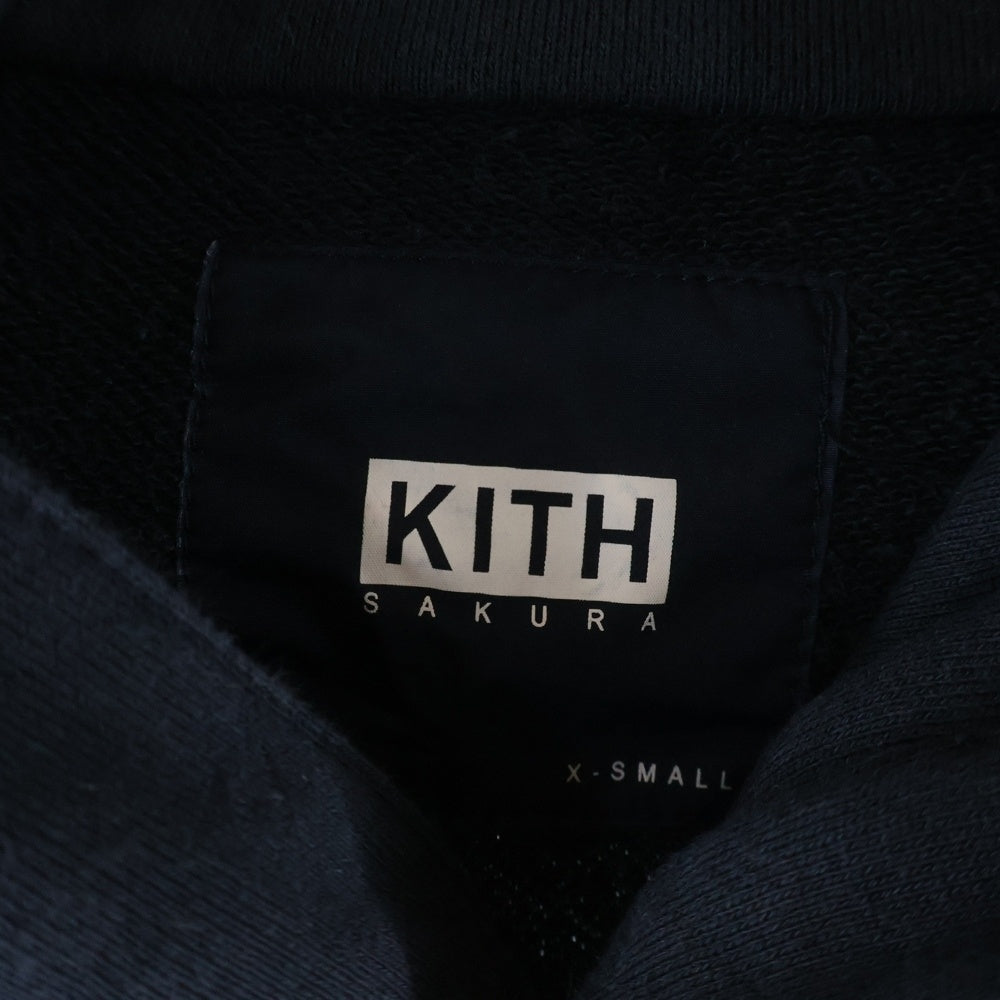 KITH(キス) コットン スナップボタン パーカー ネイビー