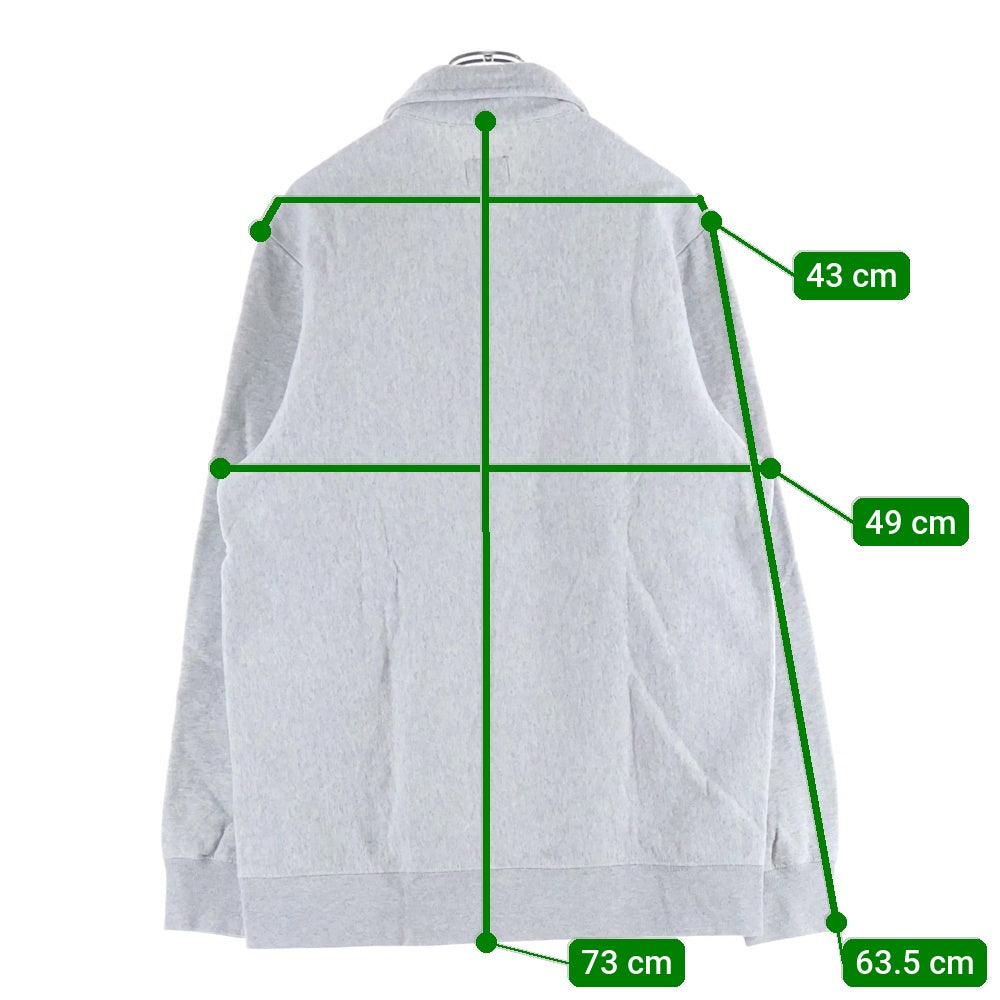 NOAH(ノア) ロゴ刺繍 ハーフジップスウェット グレー 20-070-122-0007-3-0