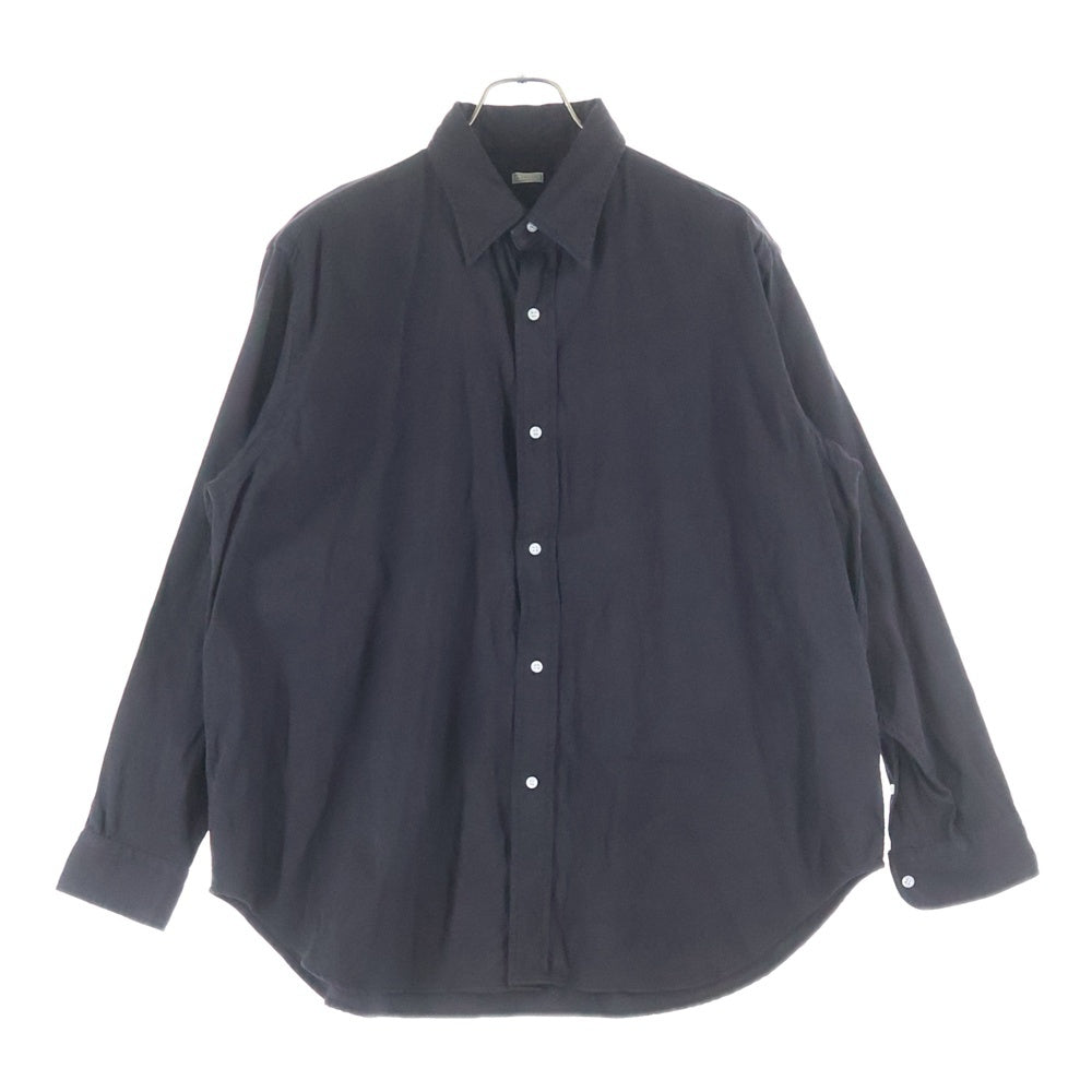 A.PRESSE(アプレッセ) 24AW Double Weave Twill Regular Collar Shirt ツイル長袖シャツ ブラック 24SAP-02-03H