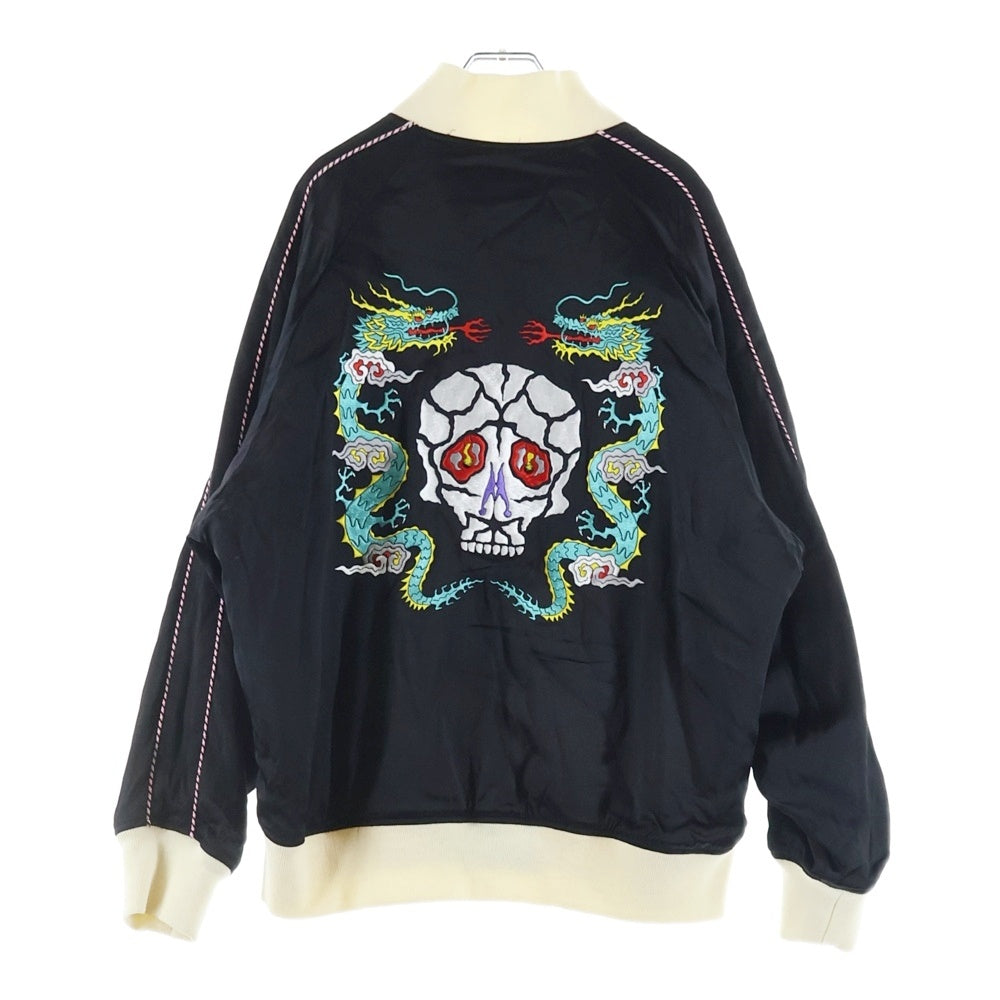 WACKO MARIA(ワコマリア) ×WOLF'S HEAD SKA JACKET ウルフズ ヘッド スカジャン ブルゾン ジャケット ブラック/ピンク WOLFSHEAD-WMBL19