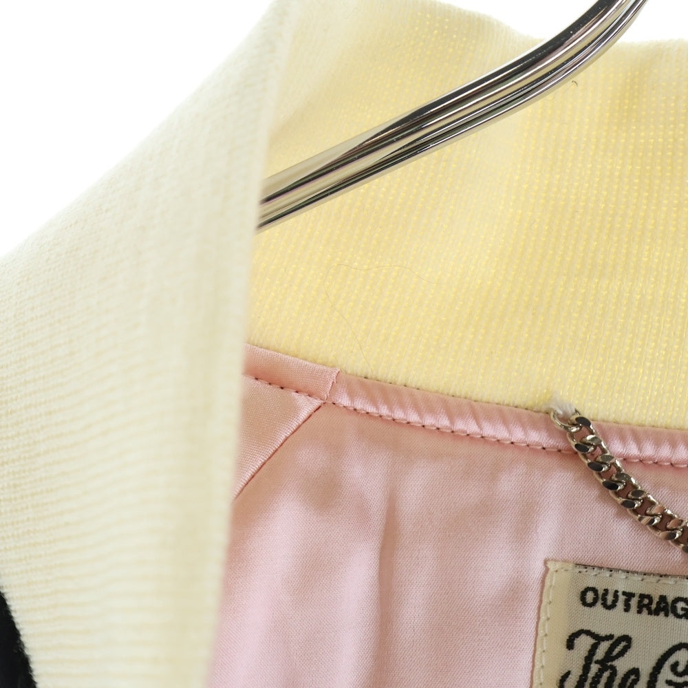 WACKO MARIA(ワコマリア) ×WOLF'S HEAD SKA JACKET ウルフズ ヘッド スカジャン ブルゾン ジャケット ブラック/ピンク WOLFSHEAD-WMBL19