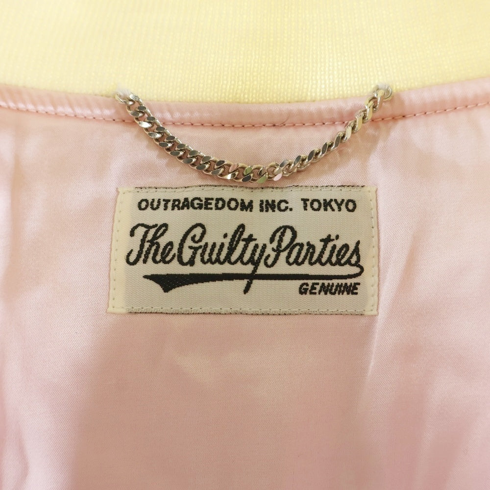 WACKO MARIA(ワコマリア) ×WOLF'S HEAD SKA JACKET ウルフズ ヘッド スカジャン ブルゾン ジャケット ブラック/ピンク WOLFSHEAD-WMBL19