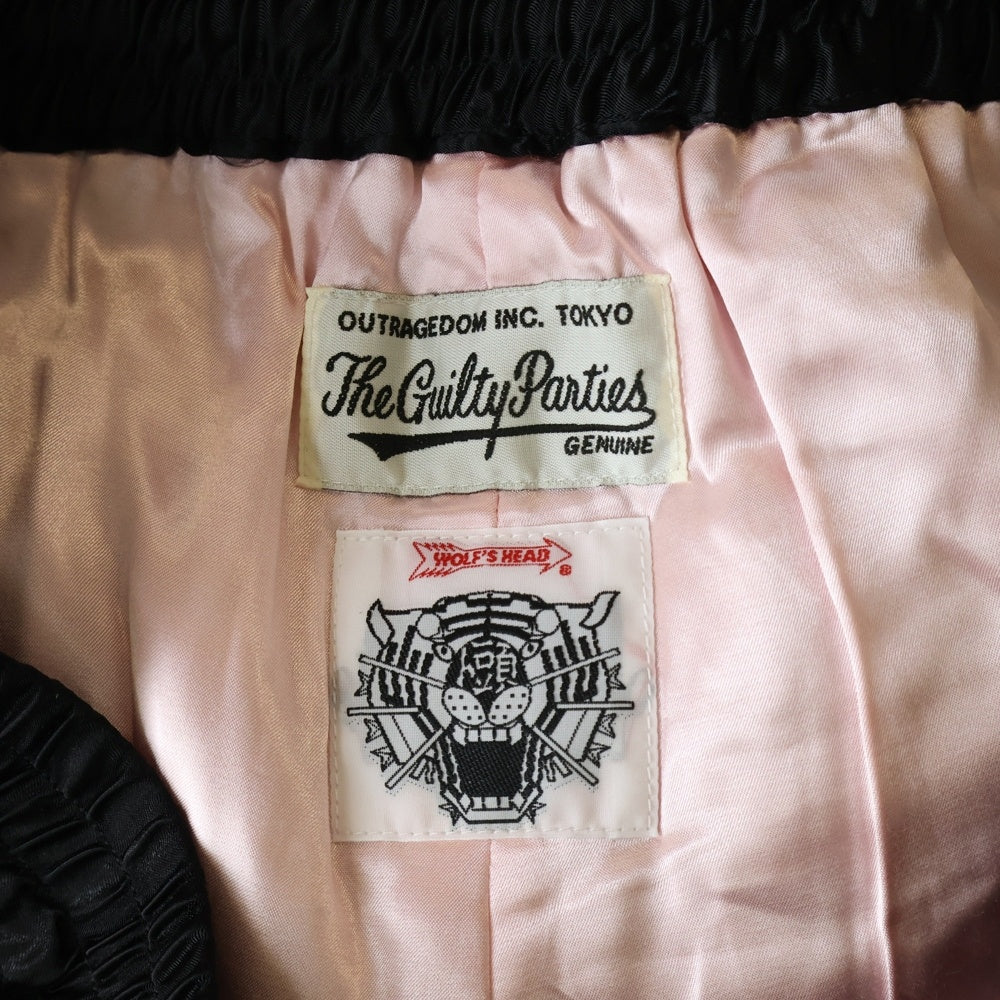 WACKO MARIA(ワコマリア) ×WOLF'S HEAD SKA PANTS ウルフズ ヘッド スカ パンツ ブラック/ピンク WOLFSHEAD-WM-PT29