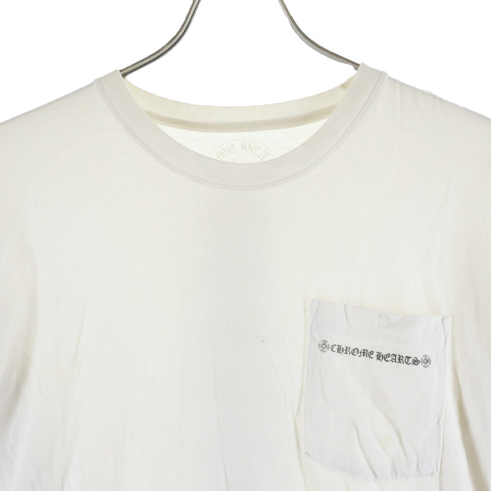 CHROME HEARTS(クロムハーツ) Cemetery Cross Tire Track L/S Tee セメタリークロスタイヤトラックロングスリーブ長袖Tシャツ ホワイト