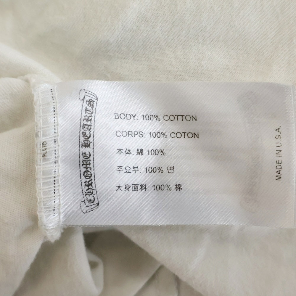 CHROME HEARTS(クロムハーツ) Cemetery Cross Tire Track L/S Tee セメタリークロスタイヤトラックロングスリーブ長袖Tシャツ ホワイト