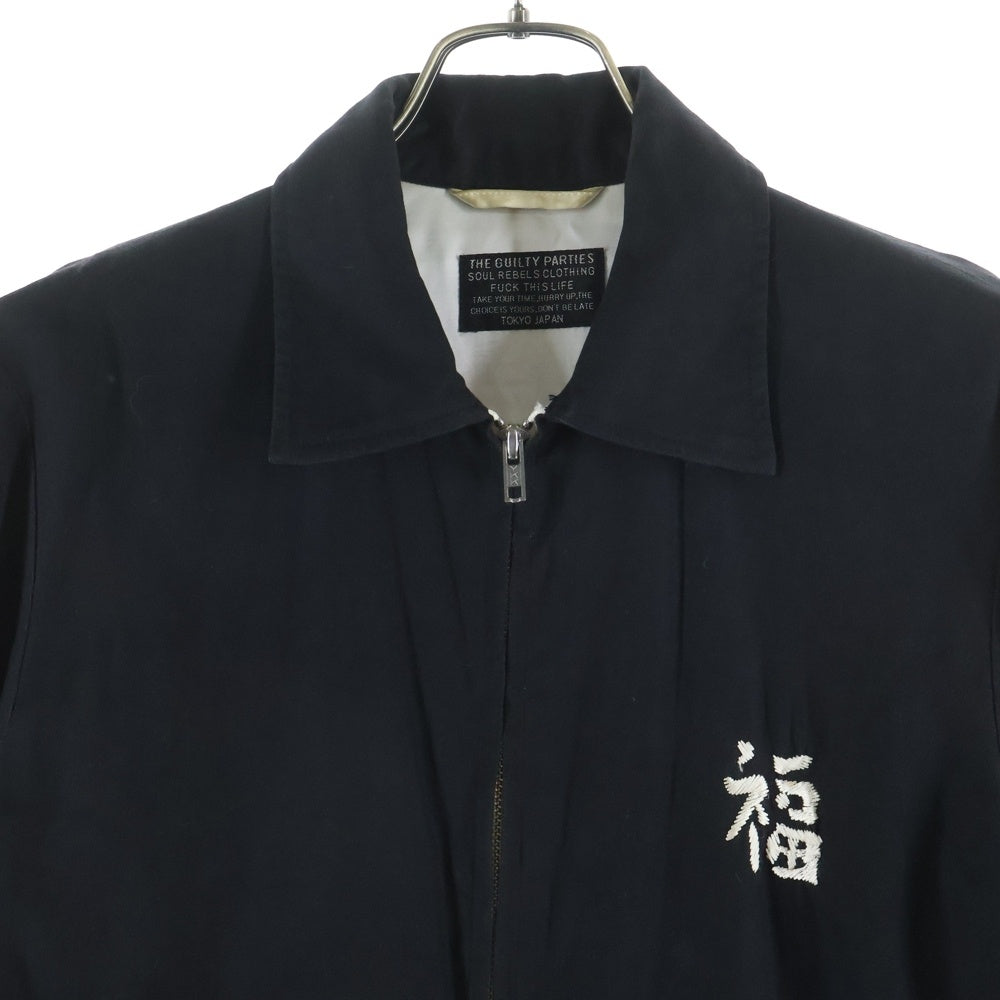 WACKO MARIA(ワコマリア) VIETNAM JACKET SMOKE EVERYDAY ロゴ刺繍 スモークエブリデイ ベトナムジャケット ブラック