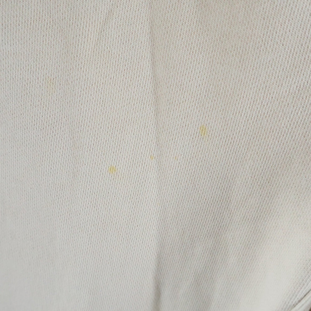 RRR123 RIVINGTON roi Rebis(リヴィントンロイレビス) フロントロゴプリント 裏起毛 トラックスウェットパンツ アイボリー