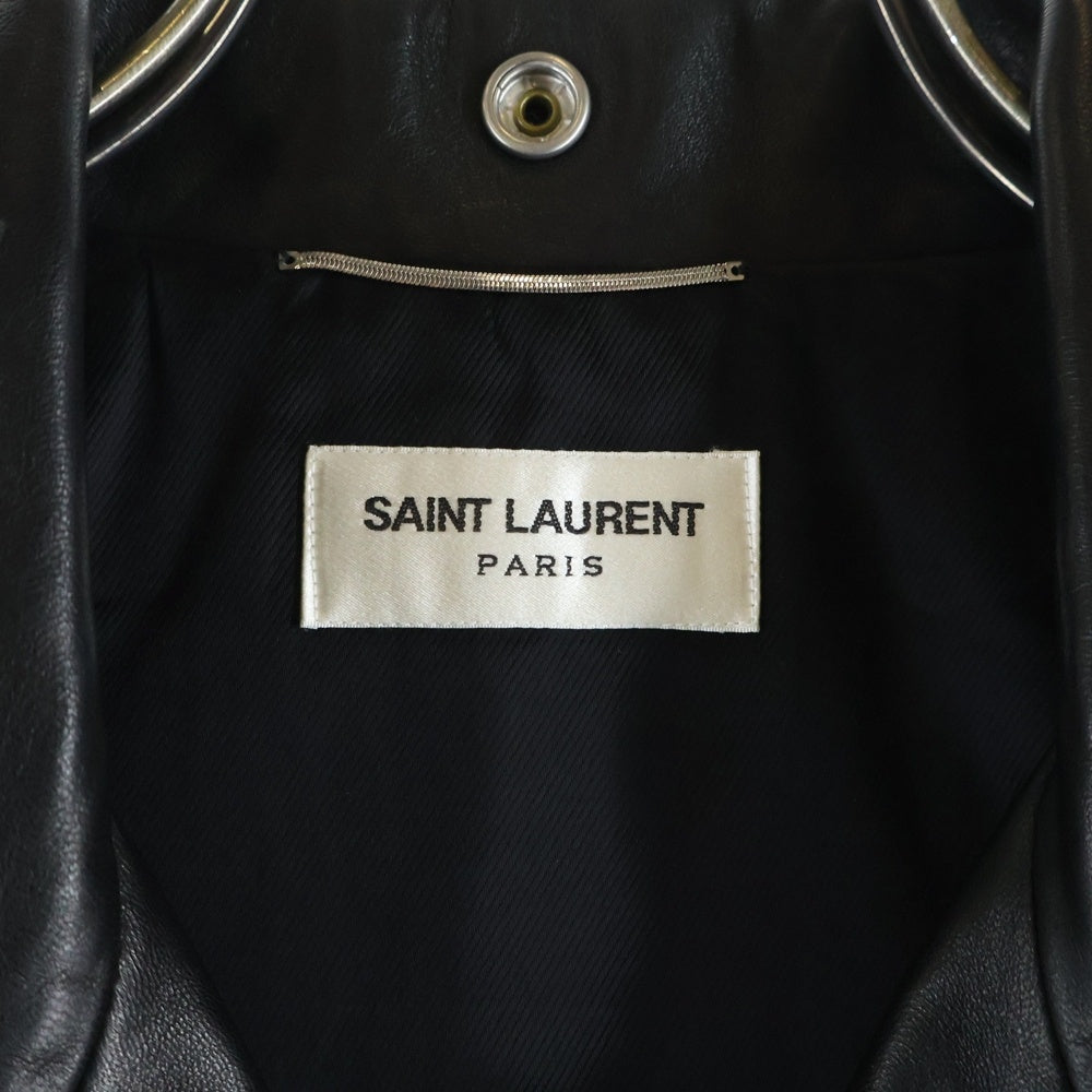 SAINT LAURENT PARIS(サンローランパリ) L01 クラシックモーターサイクル レザー ライダースジャケット ブラック 484284 Y5YA2