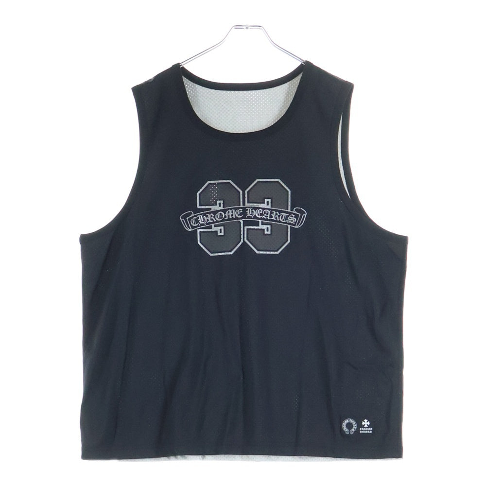 CHROME HEARTS(クロムハーツ) MESH WARM UP JERSEY リバーシブルCHロゴプリントメッシュタンクトップ ブラック