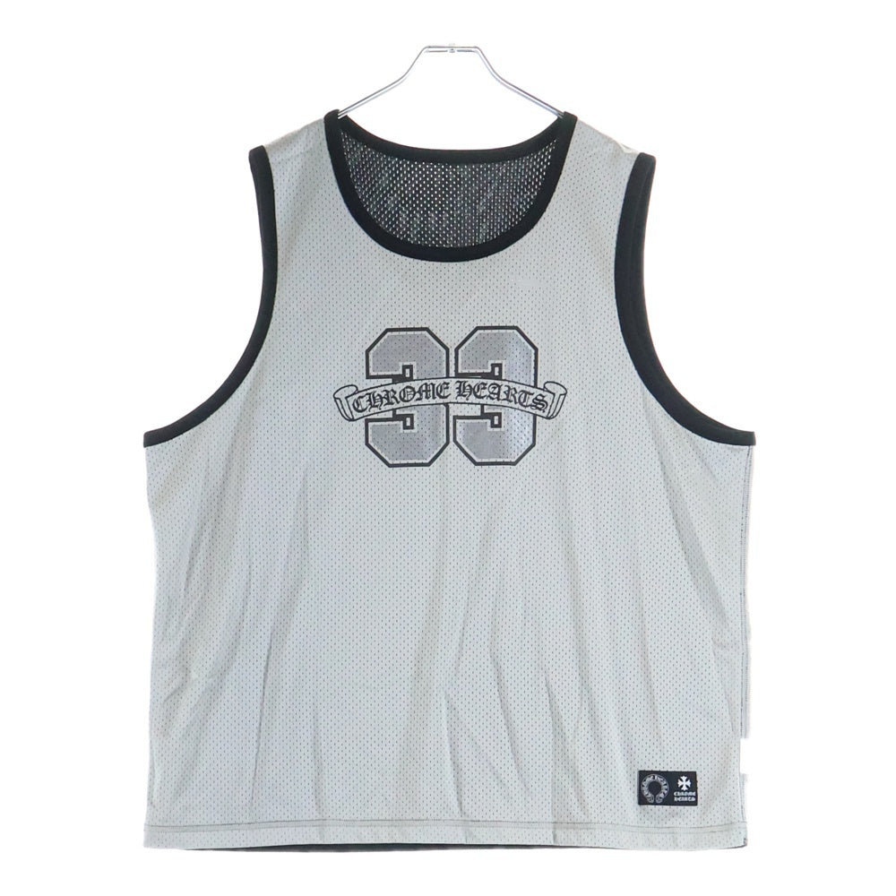 CHROME HEARTS(クロムハーツ) MESH WARM UP JERSEY リバーシブルCHロゴプリントメッシュタンクトップ ブラック