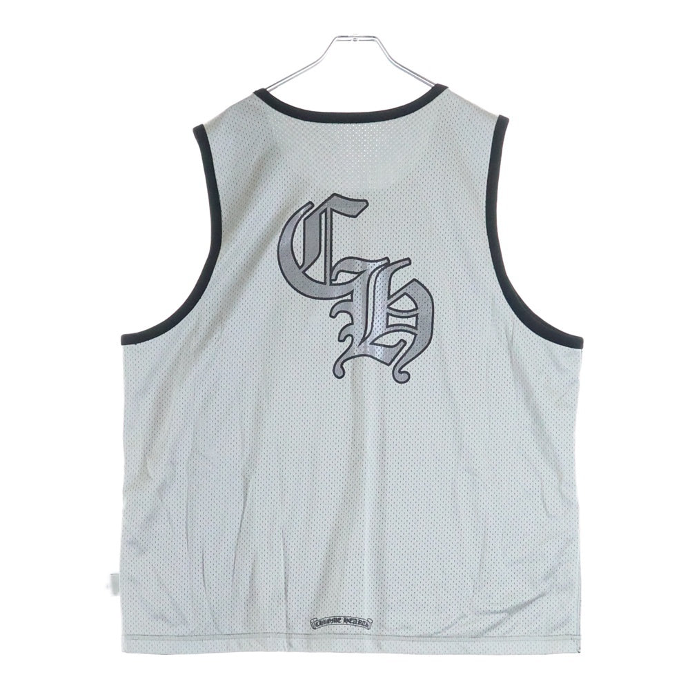 CHROME HEARTS(クロムハーツ) MESH WARM UP JERSEY リバーシブルCHロゴプリントメッシュタンクトップ ブラック