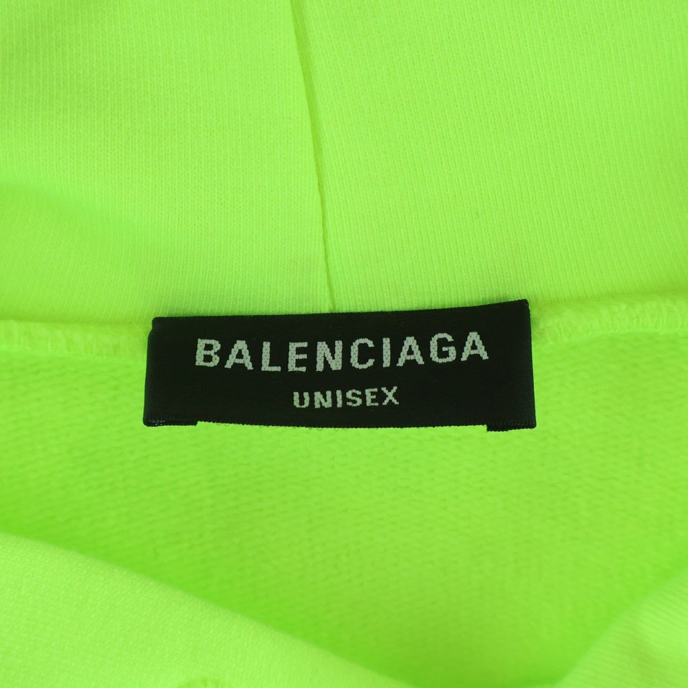 BALENCIAGA(バレンシアガ) World Food Program Hoodie ロゴ プリント プルオーバー スウェット フーディ パーカー イエロー 600583 TMVL1