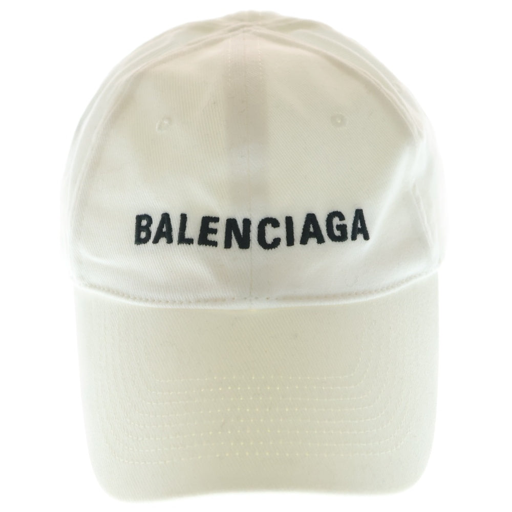 BALENCIAGA(バレンシアガ) LOGO BASEBALL CAP ロゴベースボールキャップ ホワイト 529192