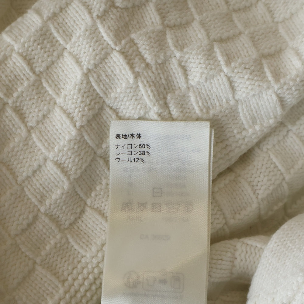 LOUIS VUITTON(ルイヴィトン) 23AW LVダミエウールブレンドプルオーバーニット RM232 TZ8 HPN63W ホワイト