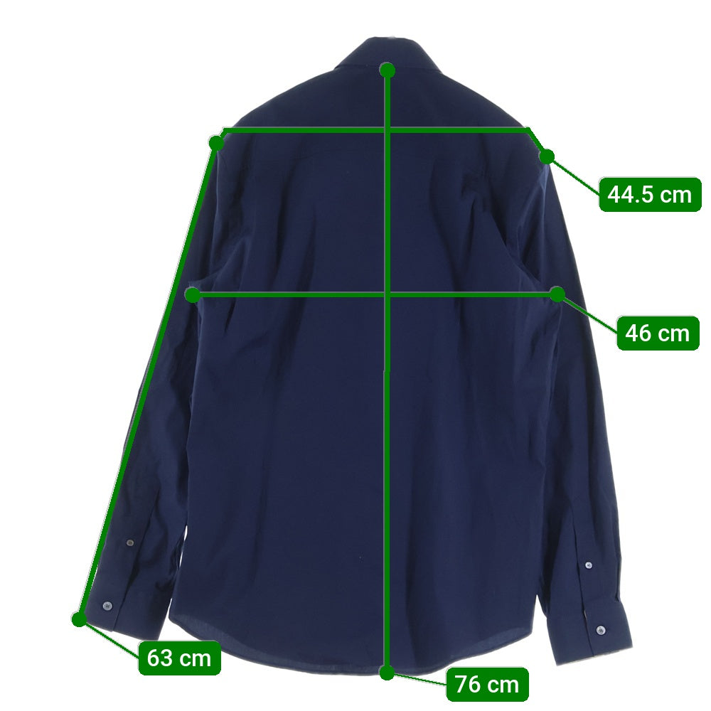 BURBERRY(バーバリー) ロゴ刺繍 コットン ロングスリーブ長袖シャツ 8036293 ネイビー