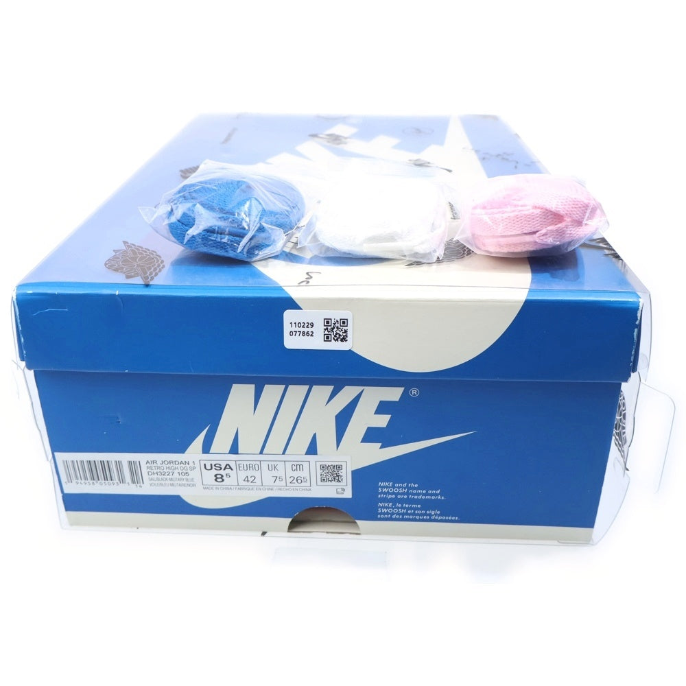 NIKE(ナイキ) ×TRAVIS SCOTT ×FRAGMENT AIR JORDAN 1 RETRO HIGH OG SP MILITARY BLUE DH3227-105 トラヴィススコット フラグメント エアジョーダン ハイカットスニーカー