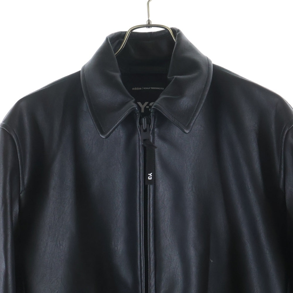 Y-3(ワイスリー) PLEATHER BOMBER JACKET JD9795 プレザー ボンバージャケット ブラック