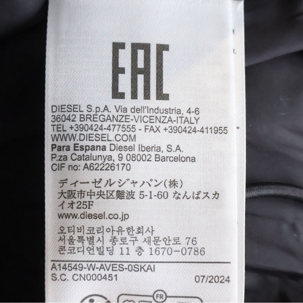 DIESEL(ディーゼル) W-AVES PUFFER JACKET パファー デニム ダウンジャケット インディゴ A14549