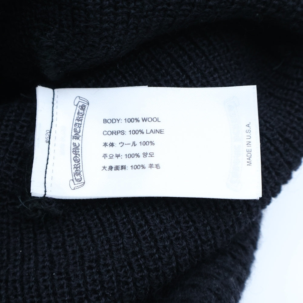 CHROME HEARTS(クロムハーツ) WOOL WATCH CAP CHプラス刺繍ウールビーニー ニットキャップ 帽子 ブラック